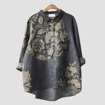 Charlotte | Robe chemise rayée à manches longues pour femme
