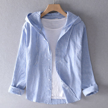 Loïs | Chemise à capuche à rayures et manches longues pour femme