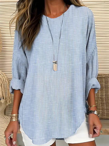 Véronique | Blouse légère à rayures verticales pour femme