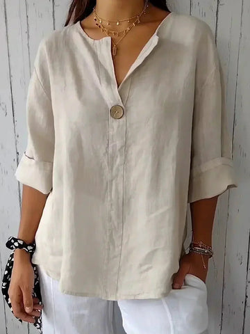 Janny | Blouse légère à coupe ample et col ouvert pour femme