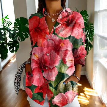 Claire | Chemise imprimée à manches longues pour femme