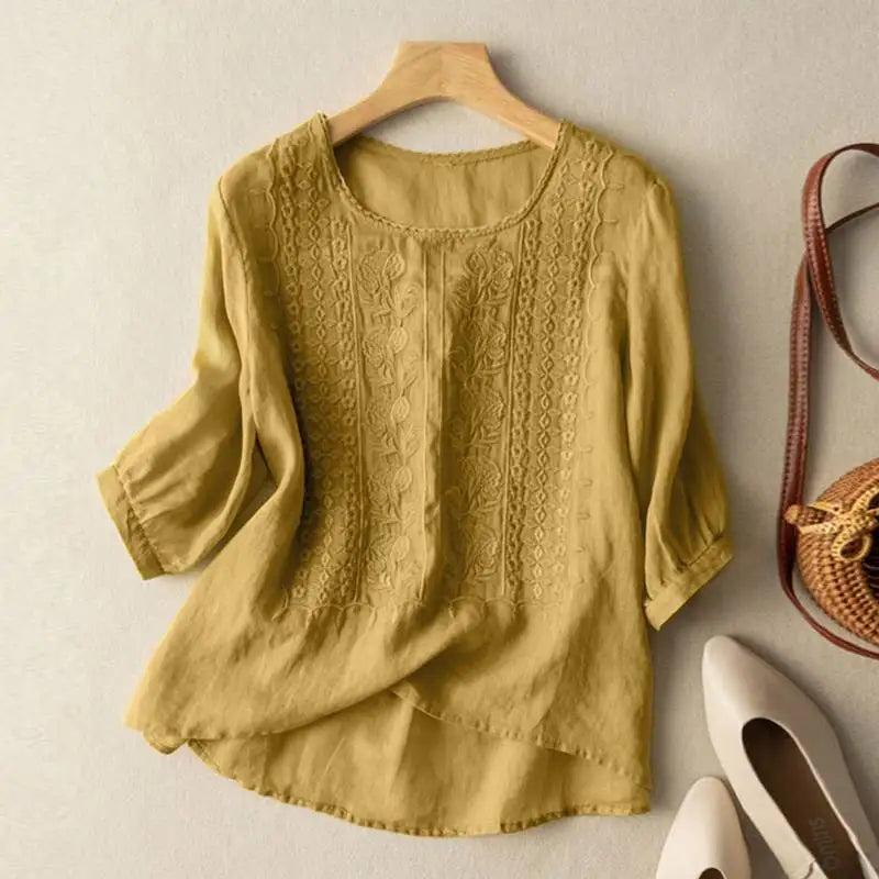 Maya | Blouse ample à broderie florale